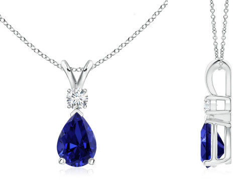 Valentine Pear with Round Solitaire Pendant 3D 打印模型