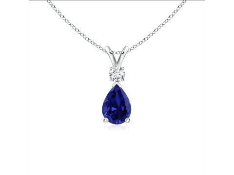 Valentine Pear with Round Solitaire Pendant 3Dプリントモデル