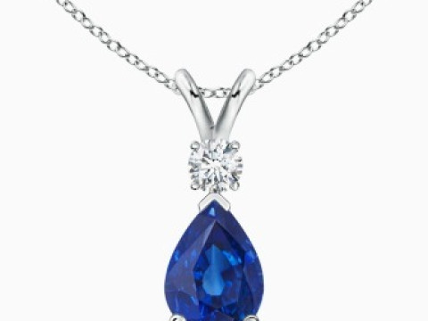 Valentine Pear with Round Solitaire Pendant 3Dプリントモデル