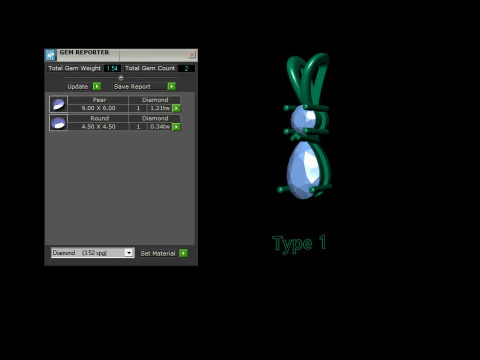 Valentine Pear with Round Solitaire Pendant 3D Print Model