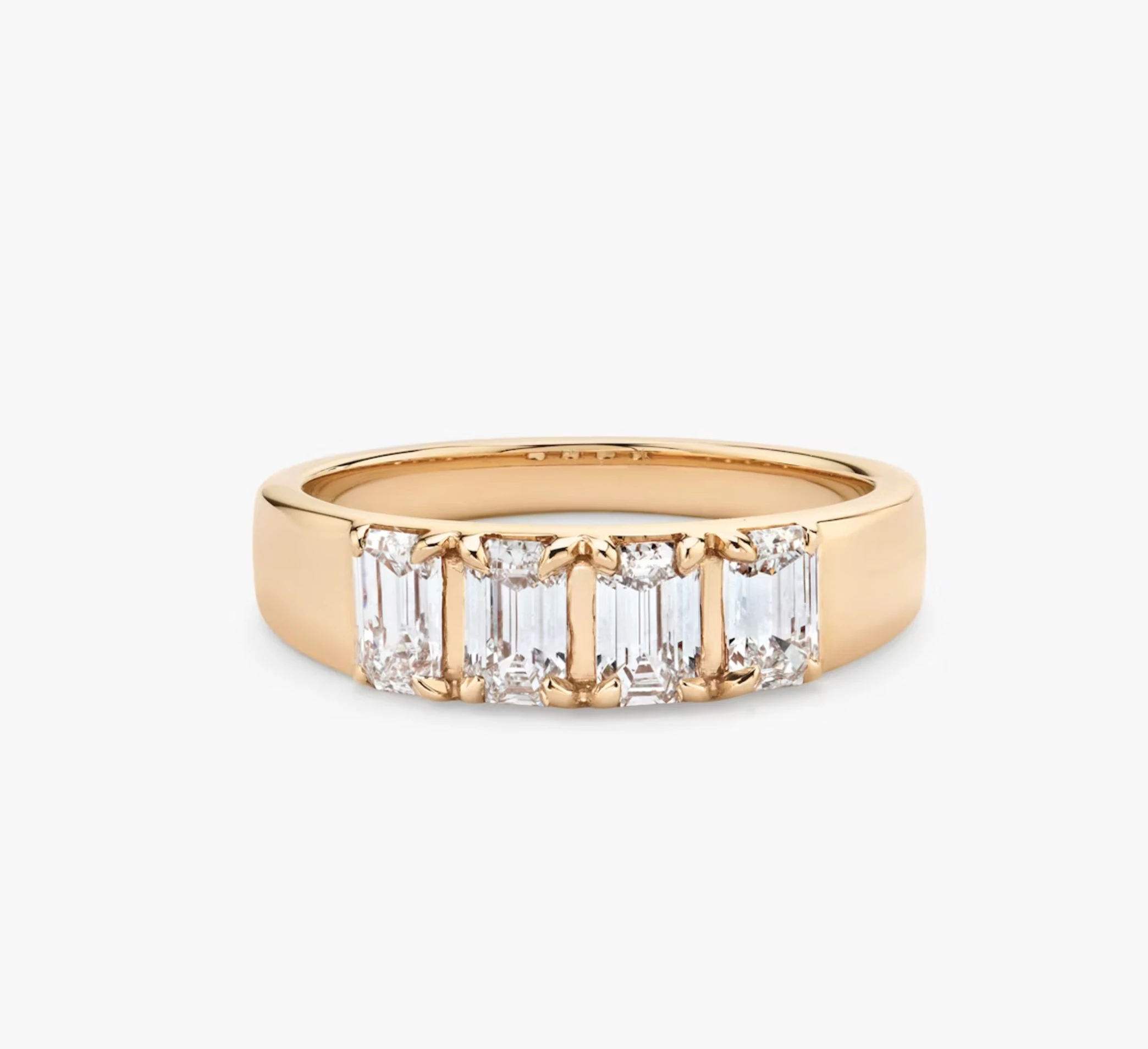 Emerald Diamond Tetrad Band 3D Print Model .c4d .max .obj .3ds .fbx .stl .blend
