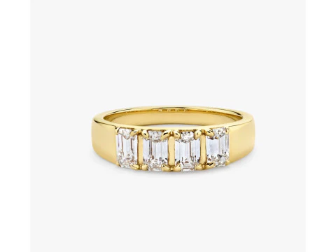 Emerald Diamond Tetrad Band 3D Print Model