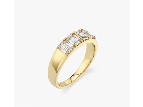 Emerald Diamond Tetrad Band 3D Print Model
