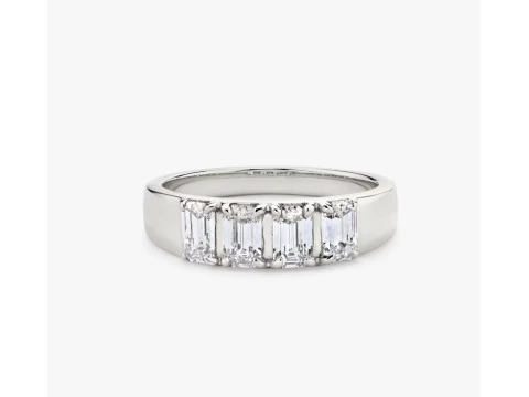 Emerald Diamond Tetrad Band 3D Print Model