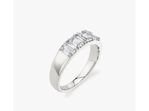 Emerald Diamond Tetrad Band 3D Print Model