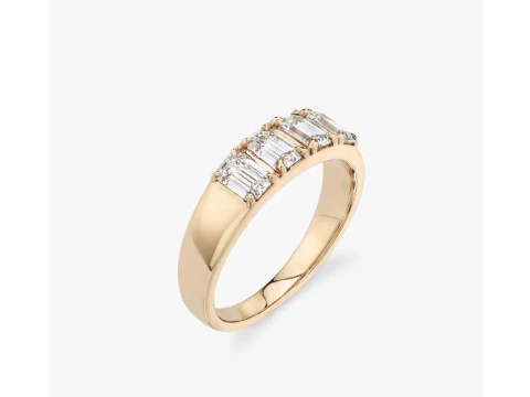 Emerald Diamond Tetrad Band 3D Print Model