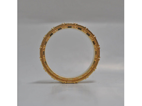 Classic Shield Textured Ring Band Model Cetak 3D