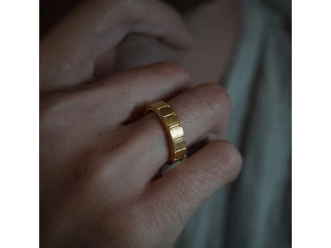 Anel com textura de escudo cl&aacute;ssico Modelo de Impressão 3D