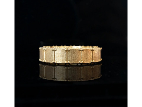 Classic Shield Textured Ring Band Model Cetak 3D