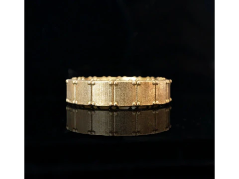 Classic Shield Textured Ring Band 3D Print Model