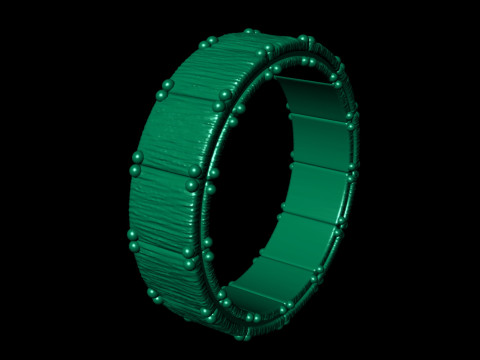 Classic Shield Textured Ring Band Model Cetak 3D