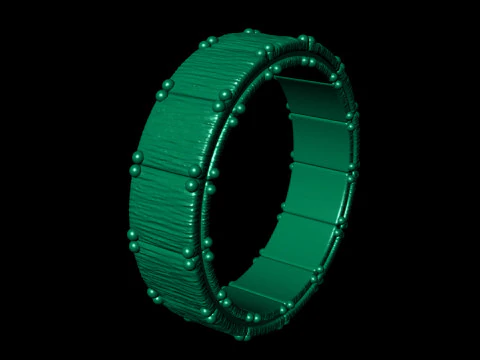 Classic Shield Textured Ring Band 3D Print Model