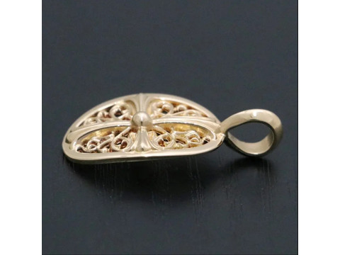 Cross Heart Royal Gold Necklace Pendant Modelo de impresión 3D