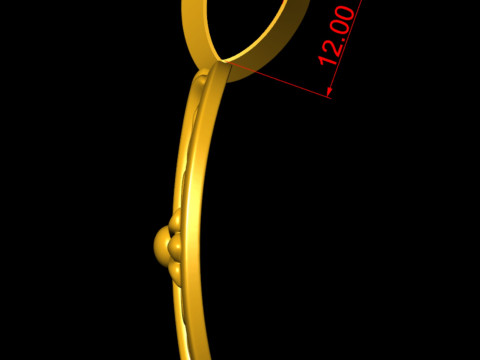 Cross Heart Royal Gold Necklace Pendant Modelo de impresión 3D