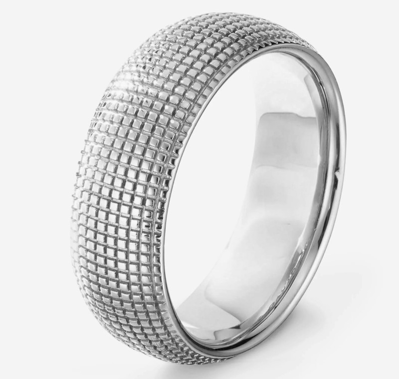 Gents Dotted Pattern Ring 3Dプリントモデル .c4d .max .obj .3ds .fbx .stl .blend