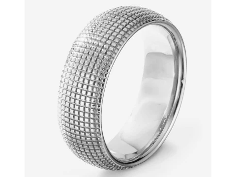 Anel com padr&atilde;o pontilhado para homem Modelo de Impressão 3D