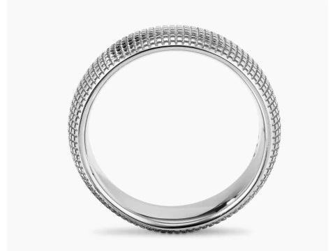 Gents Dotted Pattern Ring 3D Print Model