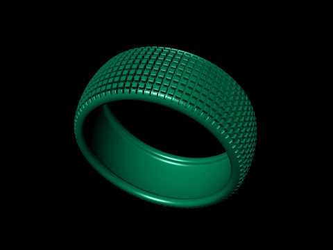 Gents Dotted Pattern Ring 3Dプリントモデル