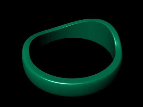 Plain Gold water Wave Ring 3D Print Model
