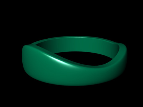 Plain Gold water Wave Ring 3D Принт Модель