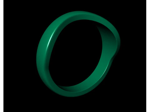 Plain Gold water Wave Ring 3D Print Model