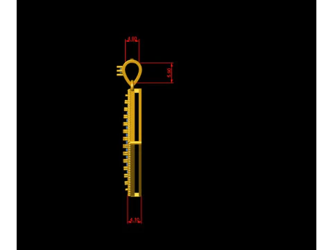 Square Mesh Pattern Diamond Pendant 3D Print Model