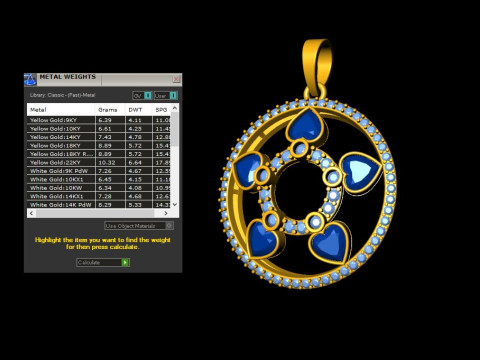 Round Floral Heart Pendant 3Dプリントモデル