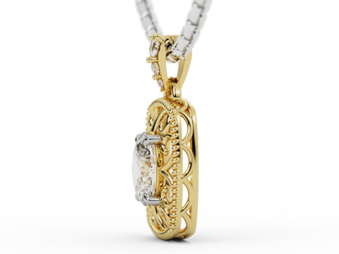 Filigree Diamond Pendant Modelo de Impressão 3D