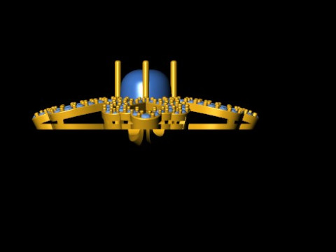 Flower Diamond Cross Pendant Modèles 3D en vedette