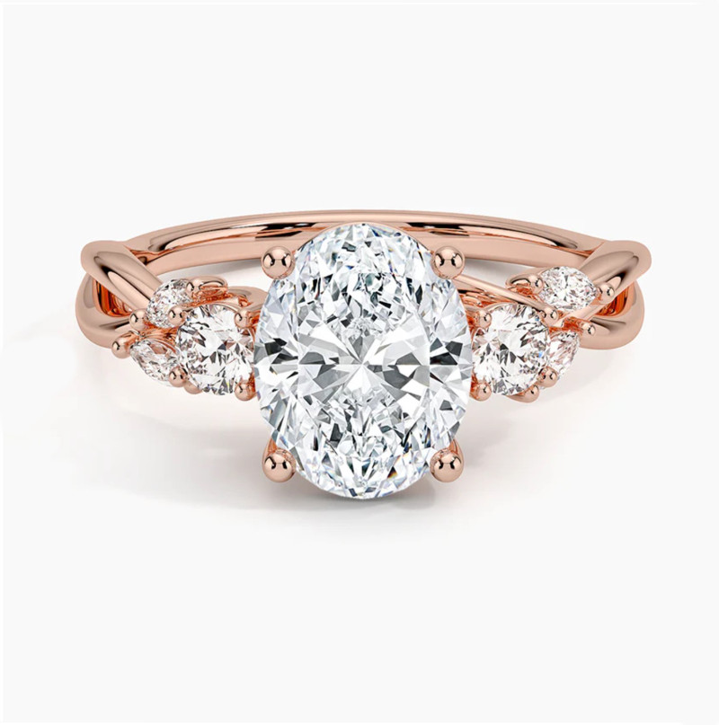 Willow 3 stone diamond engagement ring 3Dプリントモデル .c4d .max .obj .3ds .fbx .stl .blend