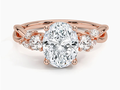 Willow 3 stone diamond engagement ring 3D Print Model