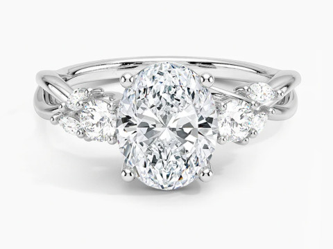 Willow 3 stone diamond engagement ring 3Dプリントモデル