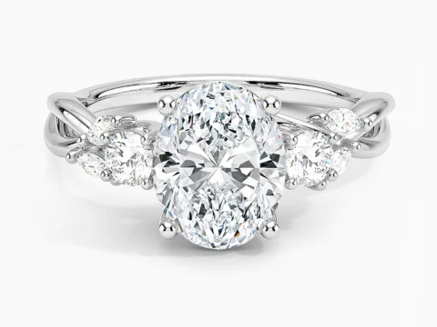 Willow 3 stone diamond engagement ring 3D Print Model