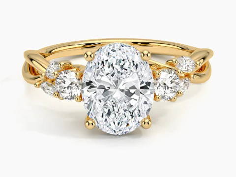 Willow 3 stone diamond engagement ring 3D Print Model