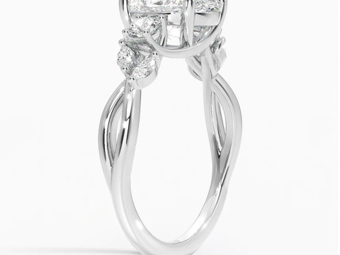 Willow 3 stone diamond engagement ring 3Dプリントモデル