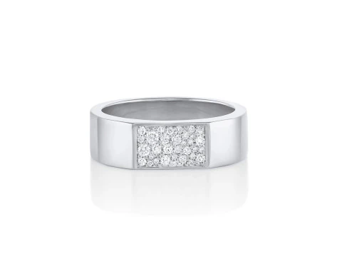 Mosaic Diamond setting Ring Band 3D Print Model