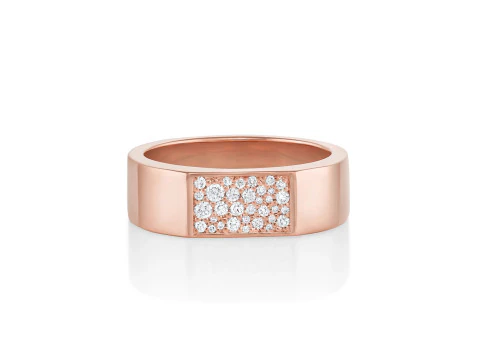 Mosaic Diamond setting Ring Band 3D Print Model