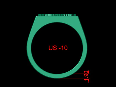 Mosaic Diamond setting Ring Band 3D Print Model