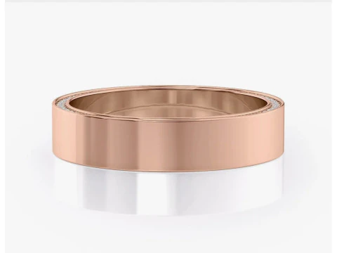 High polished flat band with side diamonds 6mm 3D Print Model
