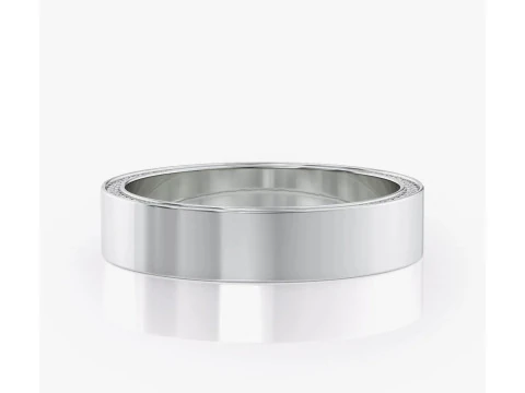 High polished flat band with side diamonds 6mm 3D Print Model