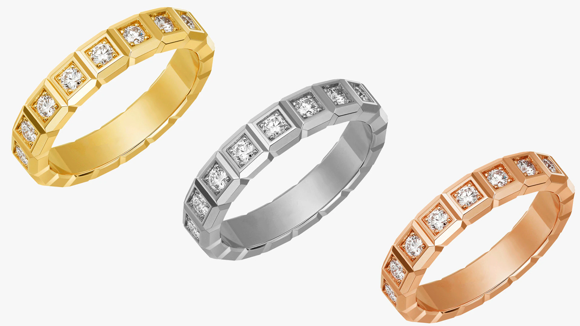 Diamond ICE Cube Band Ring 3D Print Model .c4d .max .obj .3ds .fbx .stl .blend