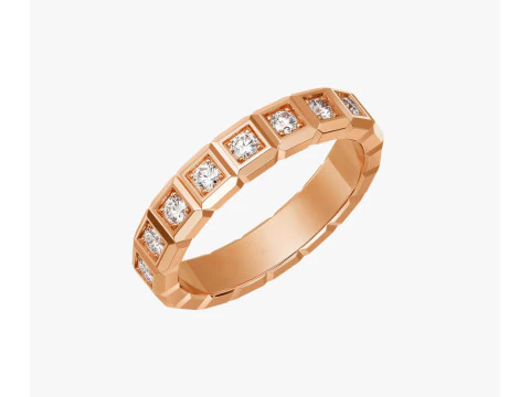Diamond ICE Cube Band Ring 3D Print Model
