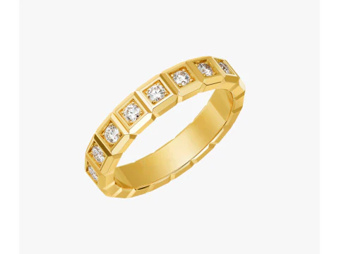 Diamond ICE Cube Band Ring 3D Print Model