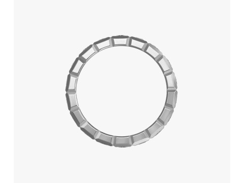 Diamond ICE Cube Band Ring 3Dプリントモデル