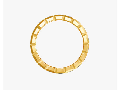 Diamond ICE Cube Band Ring 3Dプリントモデル