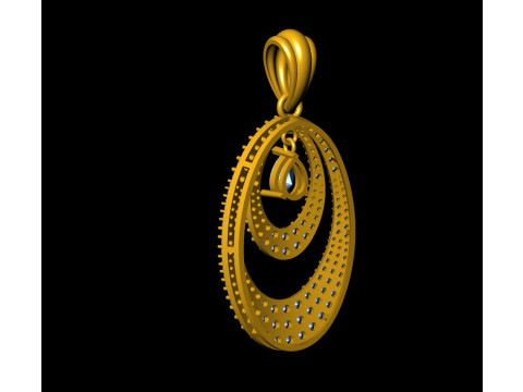 Double Layer Teardrop Diamond Pendant Modelo de impresión 3D
