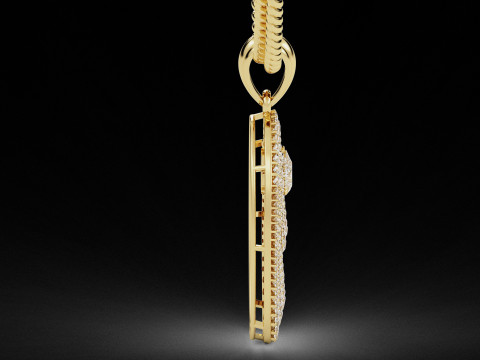 Double Layer Teardrop Diamond Pendant Modelo de impresión 3D