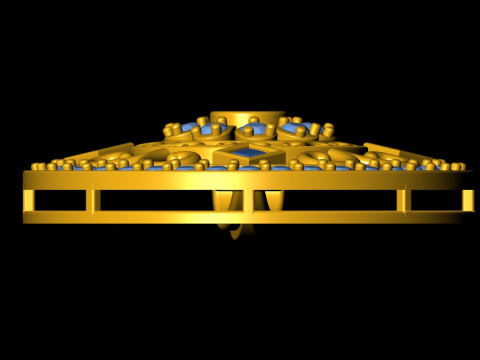Round Filigree Solitaire Pendant 3D Принт Модель
