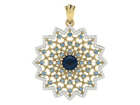 Pingente de Diamante Gal&aacute;xia Celestial Starburst Modelo de Impressão 3D