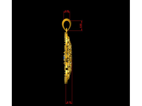 Celestial Starburst Galaxy Diamond Pendant 3D 打印模型